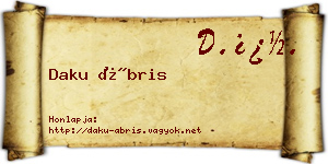 Daku Ábris névjegykártya